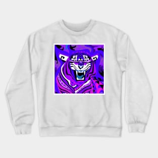 the magical tiger of the lunar new year in china in ecopop pattern Crewneck Sweatshirt